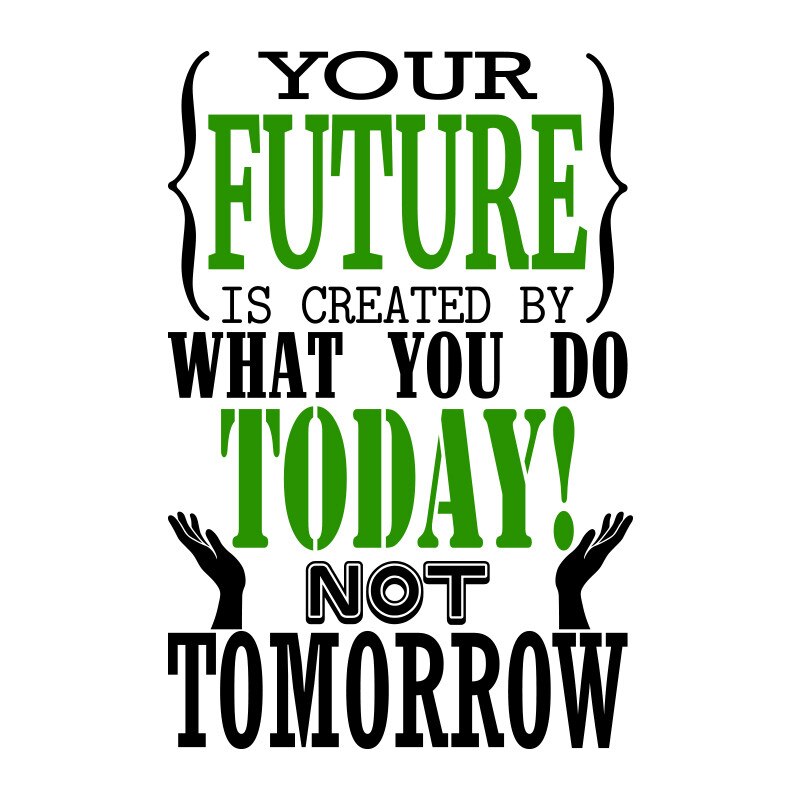 Sticker Decorativ - SMAER - The Future - 60cm x 40cm - Negru&Verde