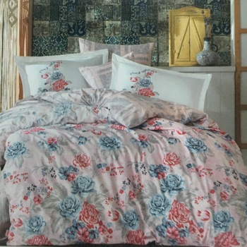 Lenjerie de pat bumbac Hobby FLORENTINA GREY, pentru 2 persoane, lenjerie pat dublu, 4 piese, 200x220 / 50x70, 100% bumbac Lenjerie de pat bumbac Hobby FLORENTINA GREY, pentru 2 persoane, lenjerie pat dublu, 4 piese, 200x220 / 50x70, 100% bumbac