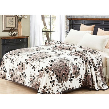 Patura Cocolino moale, gri/mov, cu model, punga cadou 200X230cm Patura Cocolino moale, gri/mov, cu model, punga cadou 200X230cm