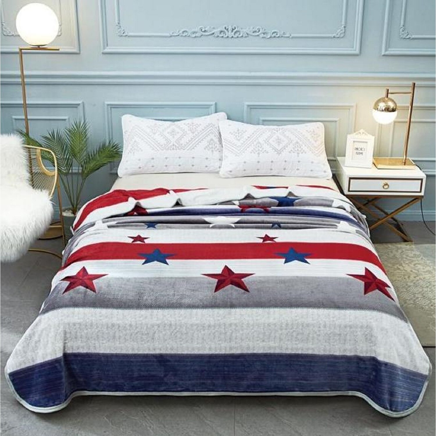 Patura Cocolino moale, decupata, rosu, cu model, punga cadou 200X230cm