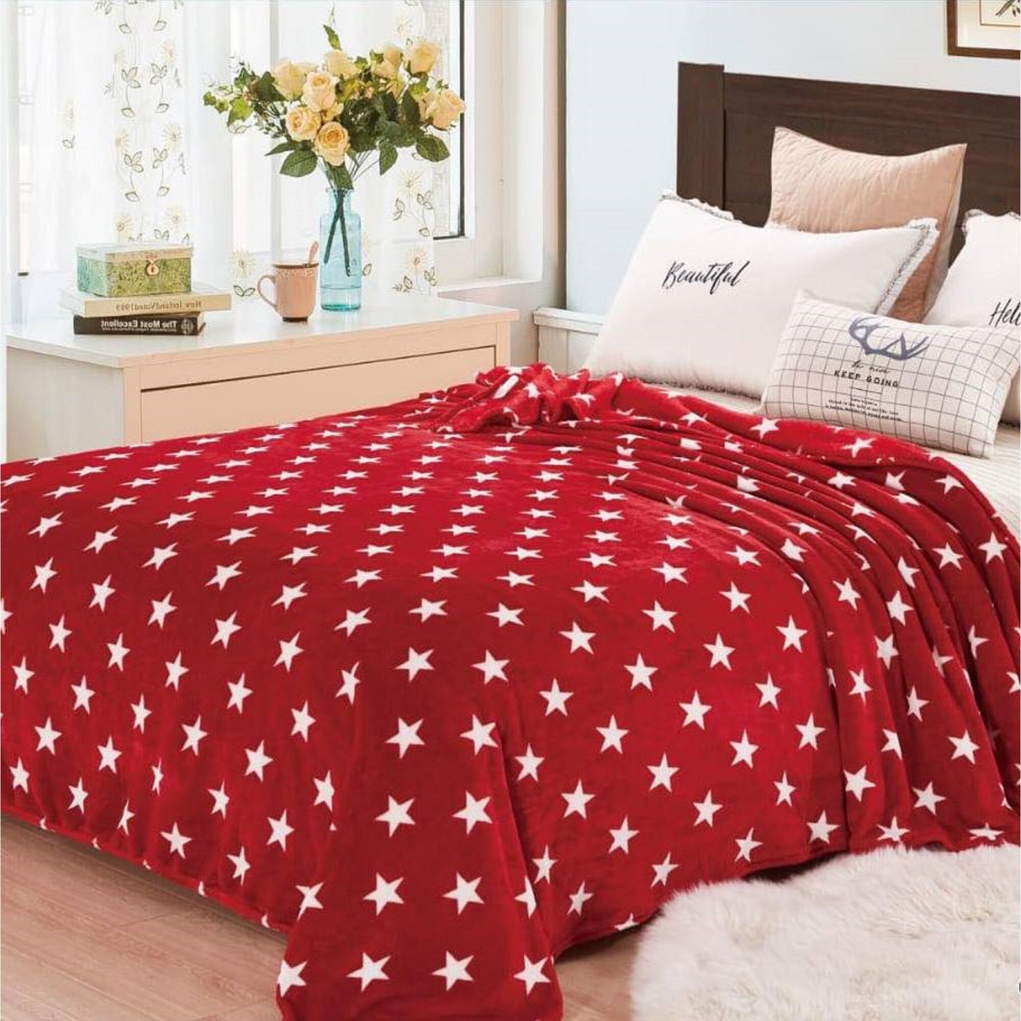 Patura Cocolino moale punga cadou culoare rosu 200X230cm