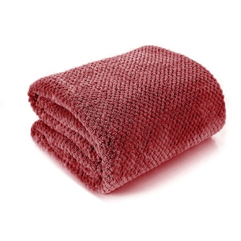 Patura Cocolino moale gofrata punga cadou 200X230cm visiniu Gia39 Patura Cocolino moale gofrata punga cadou 200X230cm visiniu Gia39