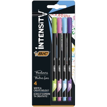Finelinere BIC Intensity Fine Fun, 0.4 mm, diverse culori, blister 4 bucati Finelinere BIC Intensity Fine Fun, 0.4 mm, diverse culori, blister 4 bucati
