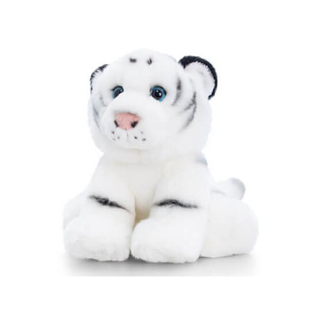 Jucarie de plusKeel Toys tigru alb 18 cm