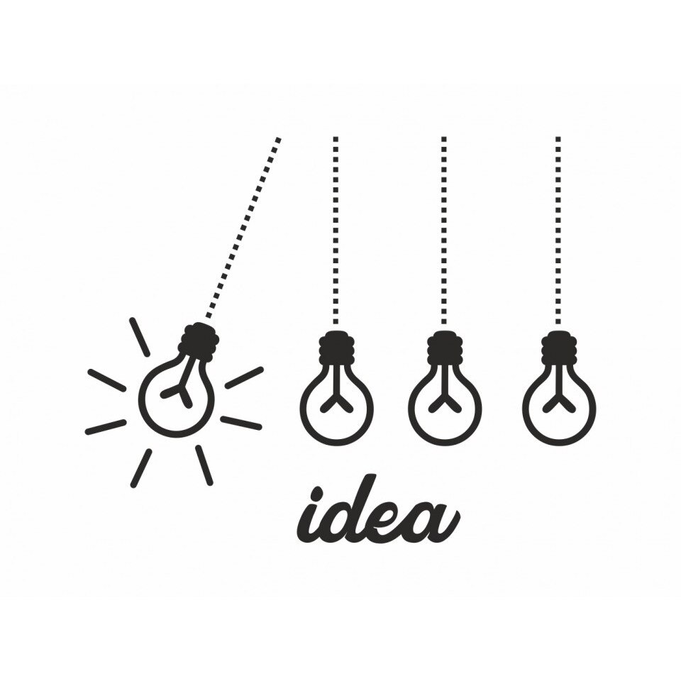 Sticker decorativ iStick, IDEA, 50x40cm