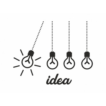 Sticker decorativ iStick, IDEA, 81x65cm Sticker decorativ iStick, IDEA, 81x65cm