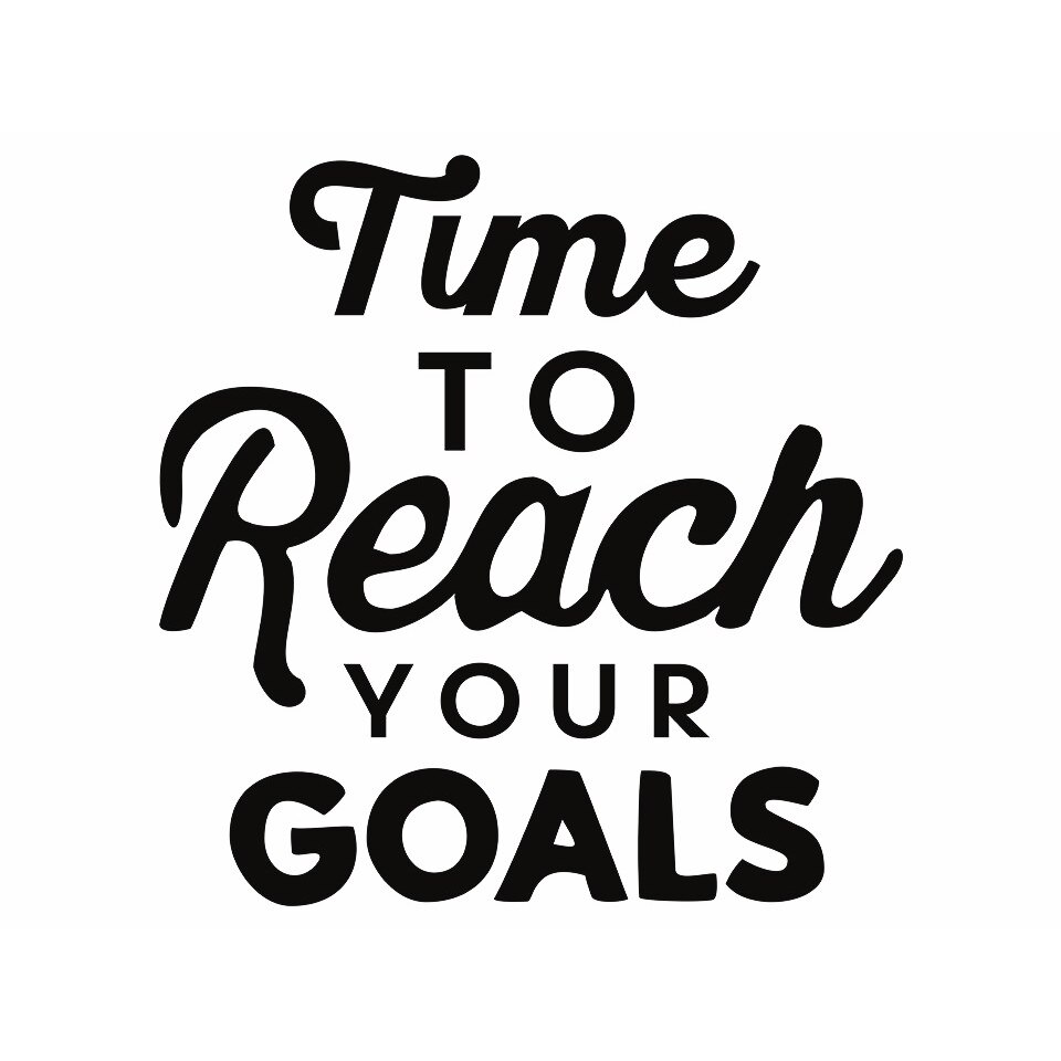 Sticker decorativ iStick, Time to reach your goals, 40x40cm