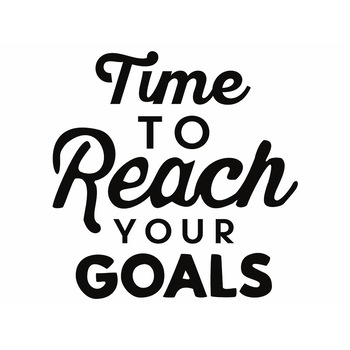 Sticker decorativ iStick, Time to reach your goals, 40x40cm Sticker decorativ iStick, Time to reach your goals, 40x40cm