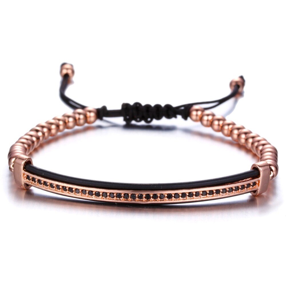 Bratara Brooks Riviere Rose Gold Zirconiu