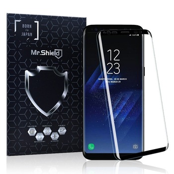 Folie Sticla Mr.Shield, Samsung Galaxy S8 Plus,Full Screen Adhesive, Protectie Profesioanala Ecran 3D, Full Cover- Negru Folie Sticla Mr.Shield, Samsung Galaxy S8 Plus,Full Screen Adhesive, Protectie Profesioanala Ecran 3D, Full Cover- Negru