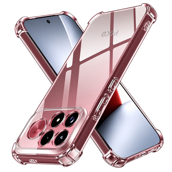 Husa pentru Poco F9 Ultra Slim Anti-Shock 1.5mm reinforced 4 corners, transparenta