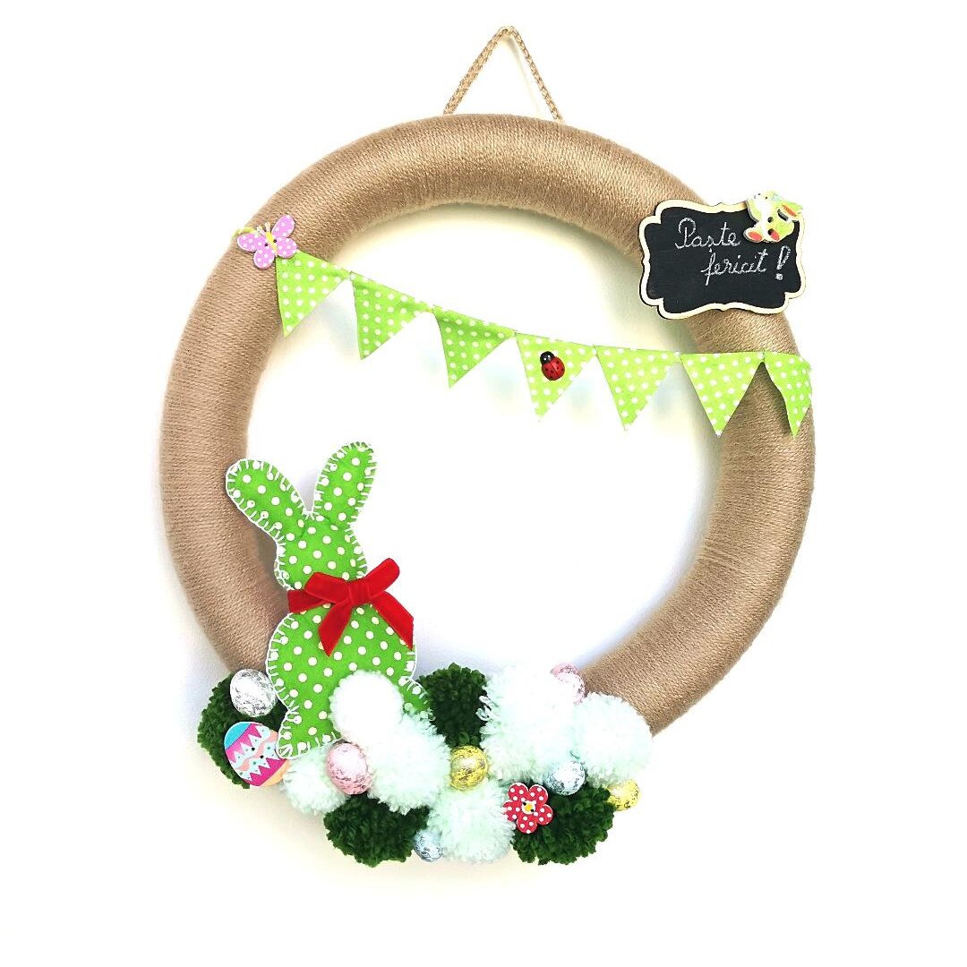 Coronita decorativa de Paste cu iepuras