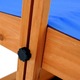 Lada de nisip Timeless Tools, Cu acoperis parasolar inclinabil, Bancute din scanduri pe laterale, Pin, 117.5 x 117.5 x 117 cm, Maro
