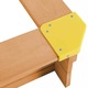 Lada de nisip Timeless Tools, Cu acoperis parasolar inclinabil, Bancute din scanduri pe laterale, Pin, 117.5 x 117.5 x 117 cm, Maro