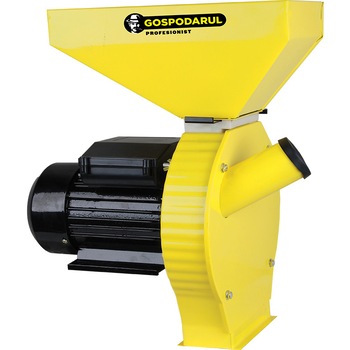 Moara pentru cereale si stiuleti de porumb, Gospodarul Profesionist GP2, 3000 rpm, 200 kg/h, putere 2.5 kw Moara pentru cereale si stiuleti de porumb, Gospodarul Profesionist GP2, 3000 rpm, 200 kg/h, putere 2.5 kw