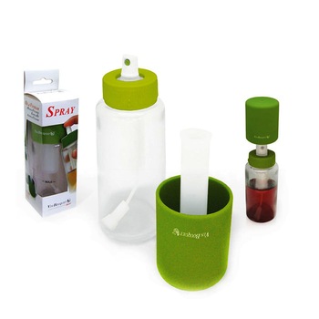 Pulverizator ulei si otet Vin Bouquet, 250 ml, verde/transparent Pulverizator ulei si otet Vin Bouquet, 250 ml, verde/transparent