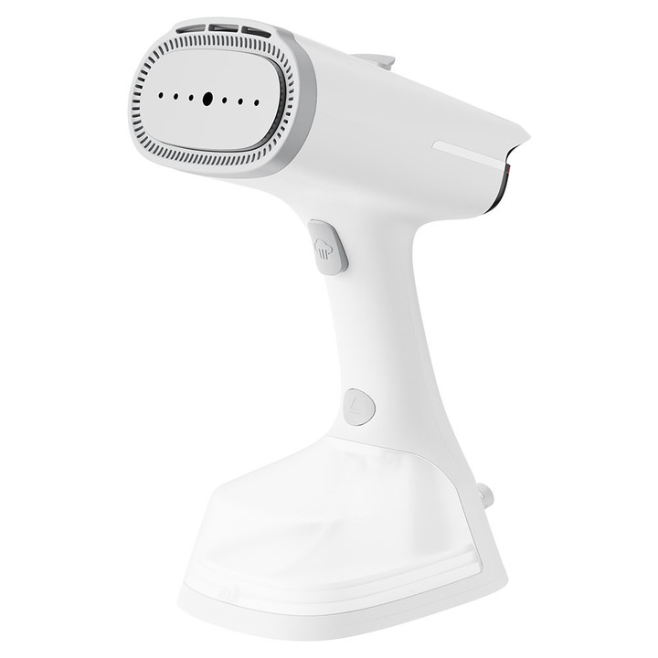 Aparat de calcat vertical cu aburi iHunt BRO Iron Steam GS1, 1400W, Rezervor 280ml, Debit abur 18g/min, Aspiratie 4500Pa, Display touch, Utilizare verticala si orizontala, Alb