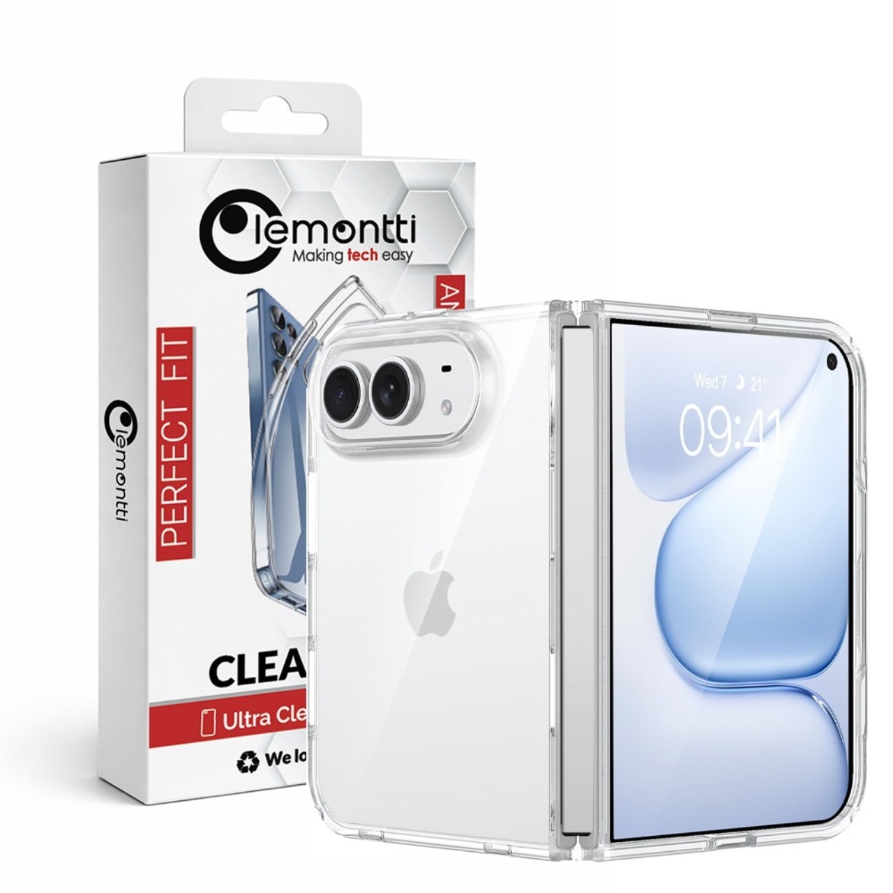 Husa Lemontti Silicon compatibila cu iPhone Duo Transparent