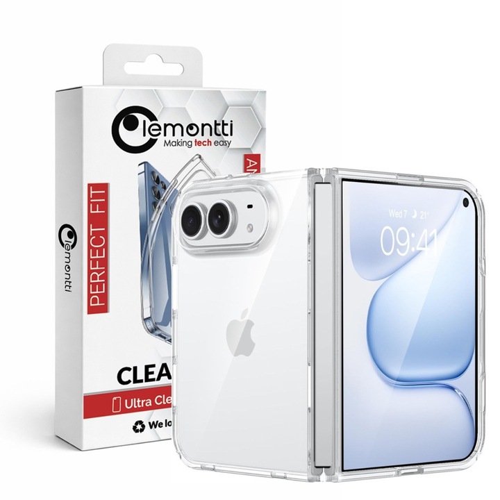 Husa Lemontti Silicon compatibila cu iPhone Duo Transparent