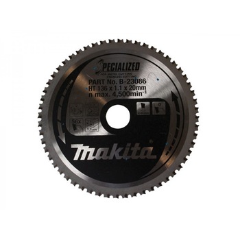 Disc de taiere metal Makita B-23123, 305 x 1.7 x 25.4 mm Disc de taiere metal Makita B-23123, 305 x 1.7 x 25.4 mm