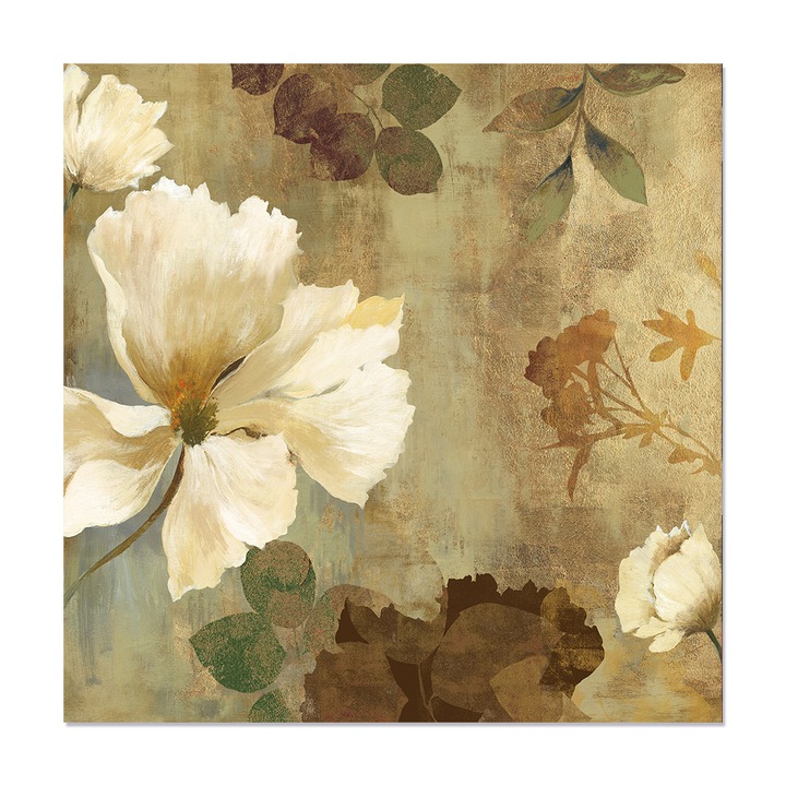 Tablou Canvas - Floare, Flori, Frunze, 100 x 100 cm