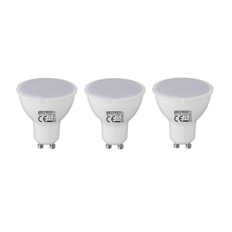 Set 3 becuri LED Horoz, GU10, 6W (50W), 390 lm, A+, lumina rece