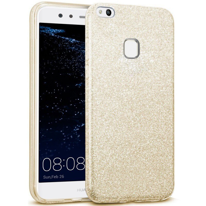 Husa Huawei P10 Lite Shiny Sclipici TPU - auriu