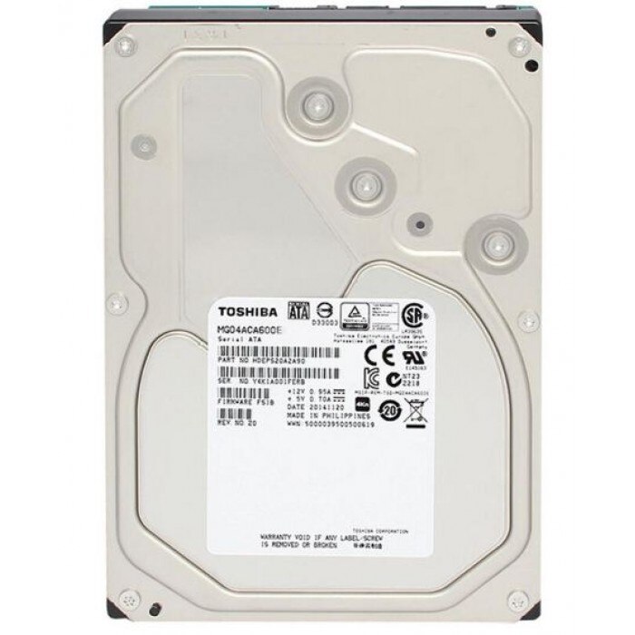 Хард диск 6TB Toshiba MG04ACA600E, 7200 оборота/минута, 128 MB, SATA 3 ...