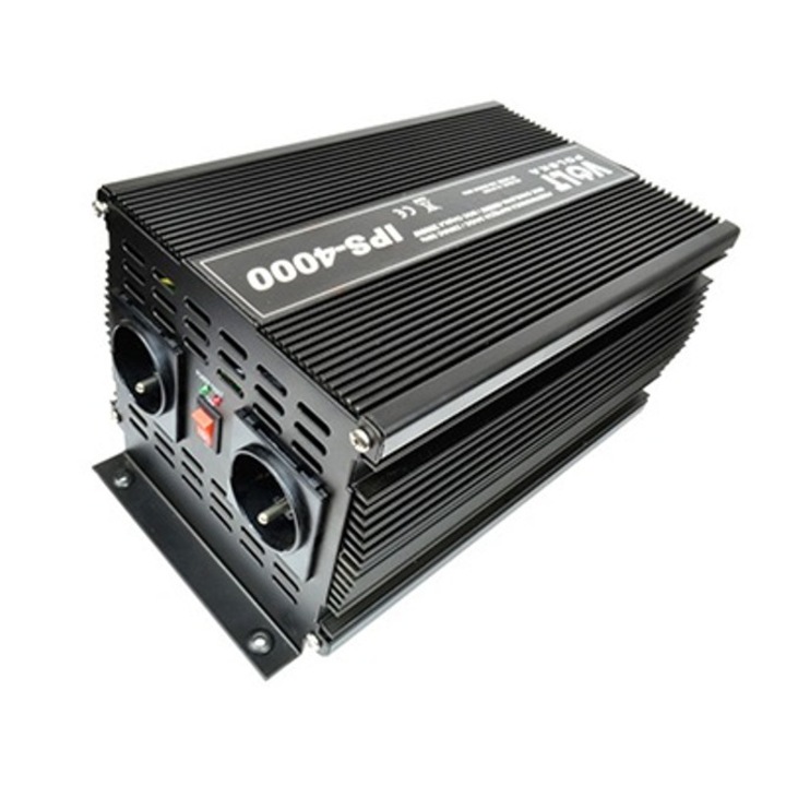 Инвертор на напрежение VOLT POLSKA IPS-4000, 24V, Изход 230V, 4000W, Черен
