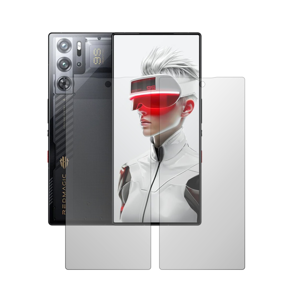 Set 2X Folie Protectie Ecran Folie24, pentru Nubia RedMagic 9S Pro+ Plus, 1X Ultra-Clear + 1X Mata, Acoperire Totala Full-Display, Adezive, Flexibile cu Auto Regenerare