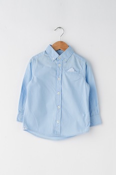 Tom Tailor Kids, Camasa cu guler fixat cu nasturi, Bleu, 104-110 CM Tom Tailor Kids, Camasa cu guler fixat cu nasturi, Bleu, 104-110 CM