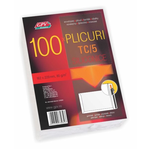 Plic C5 GPV siliconic, 100 plicuri/set