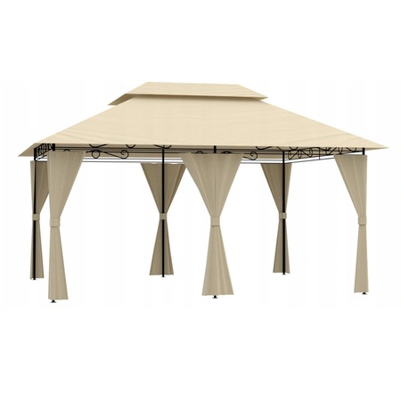Pavilion De Gradina Bej 3x4 M Pereti Laterali Cu Fermoare Emag Ro