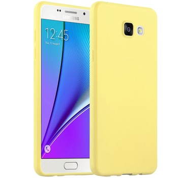Husa de protectie silicon candy pentru Samsung Galaxy A7 (2017), Yellow Husa de protectie silicon candy pentru Samsung Galaxy A7 (2017), Yellow