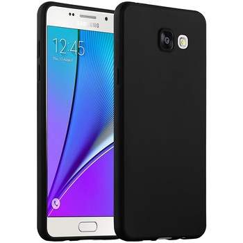 Husa de protectie silicon candy pentru Samsung Galaxy A7 (2016), Black Husa de protectie silicon candy pentru Samsung Galaxy A7 (2016), Black