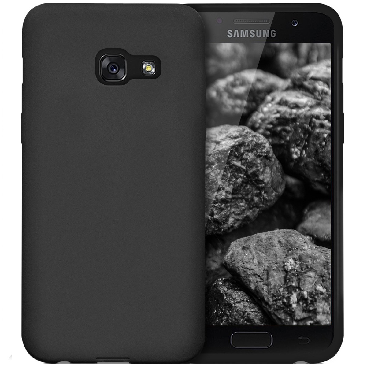 Husa de protectie silicon candy pentru Samsung Galaxy A7 (2017), Black