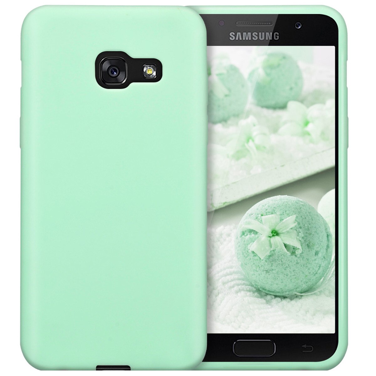 Husa de protectie silicon candy pentru Samsung Galaxy A7 (2017), Blue