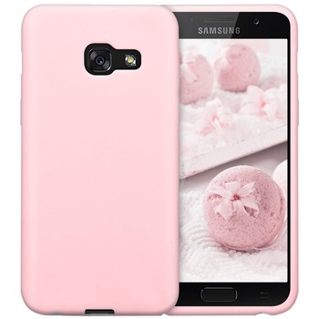 Husa de protectie silicon candy pentru Samsung Galaxy A7 (2017), Pink Husa de protectie silicon candy pentru Samsung Galaxy A7 (2017), Pink