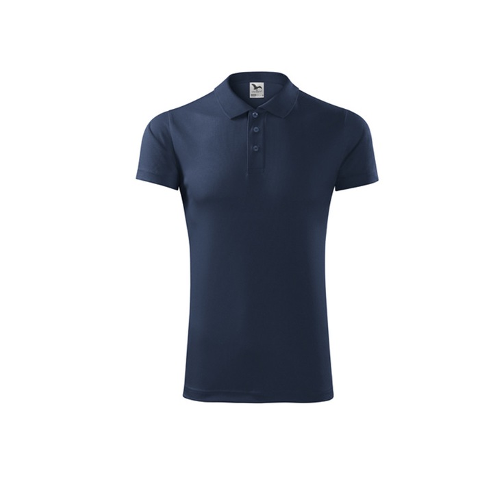 Tricou sport polo, Malfini, albastru marin