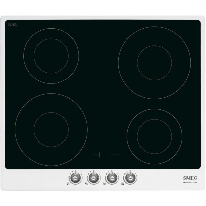 Plita incorporabila Smeg Cortina PI764BS, 60 cm, plita inductie, 4 zone gatit, sistem siguranta, sticla neagra
