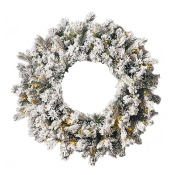 Coronita artificiala Craciun, Kring, aspect nins, cu LED-uri, 45 cm Coronita artificiala Craciun, Kring, aspect nins, cu LED-uri, 45 cm