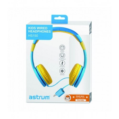 Casti Audio pentru Copii cu limitare volum, Astrum HS150, Blue