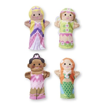 Set 4 papusi de mana Printese Melissa and Doug Set 4 papusi de mana Printese Melissa and Doug