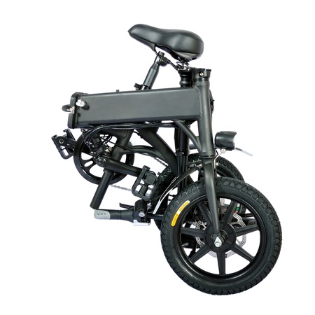 Bicicleta electrica 2Drive, viteza 25 km/h, autonomie 35 km, motor 250W, roti 14", display LED cu port USB pentru incarcare telefon, Negru