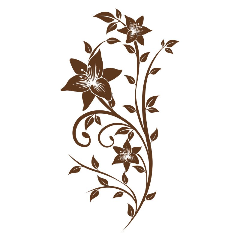 Sticker Decorativ - SMAER - Floral Passion - 60cm x 30cm - Maro