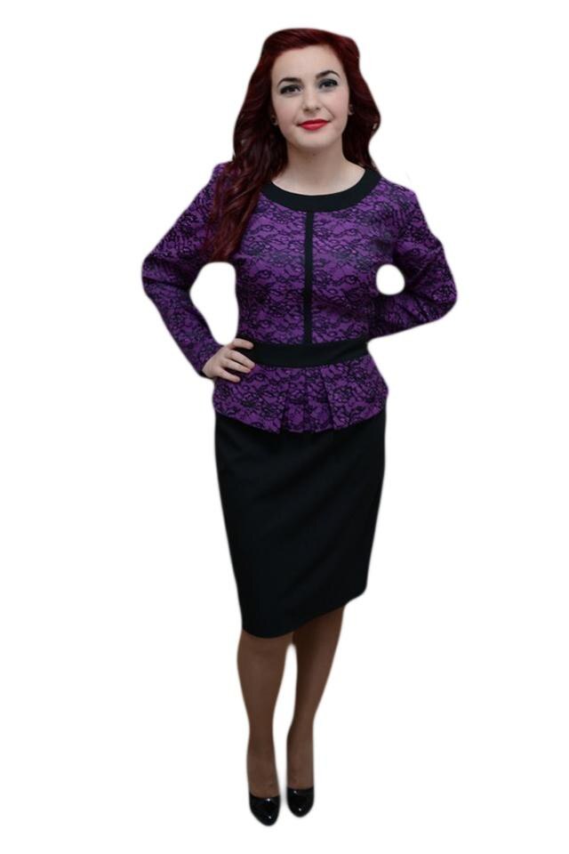 Rochie deosebita, imprimeu interesant, D&J Exclusive, Mov