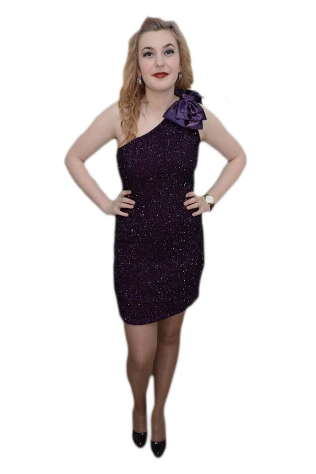 Rochie cu fundita fashion , D&J Exclusive, Mov