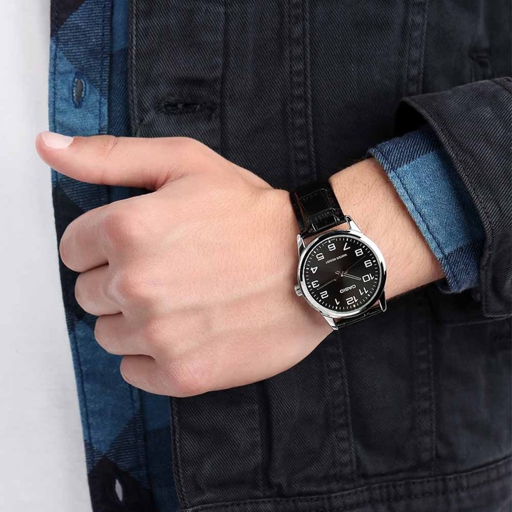 Мъжки часовник Casio, Collection MTP-V0 MTP-V001L-1B, Аналогов