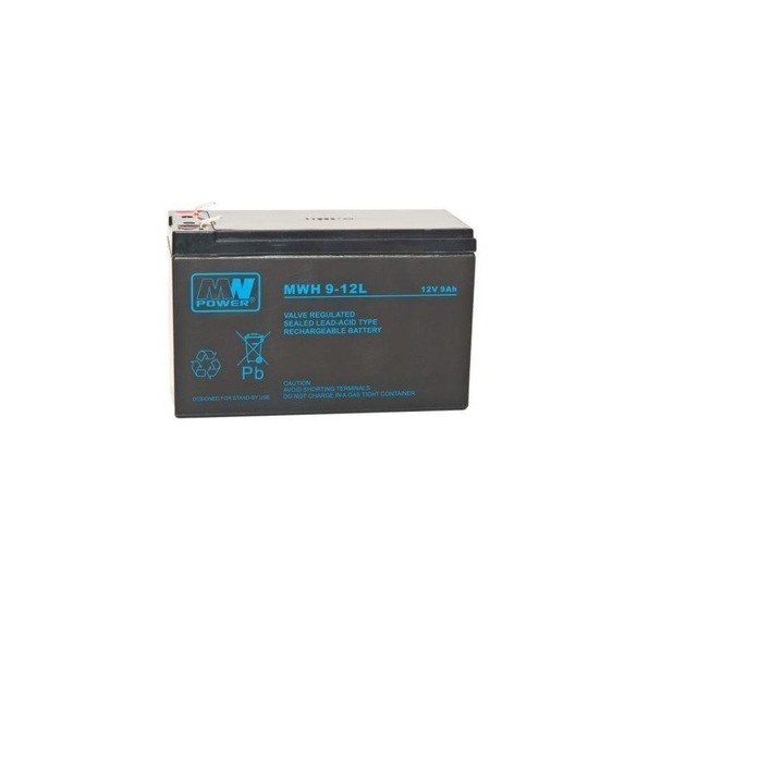 Оловна акумулаторна батерия MWH 12V, 9Ah/290W/10min