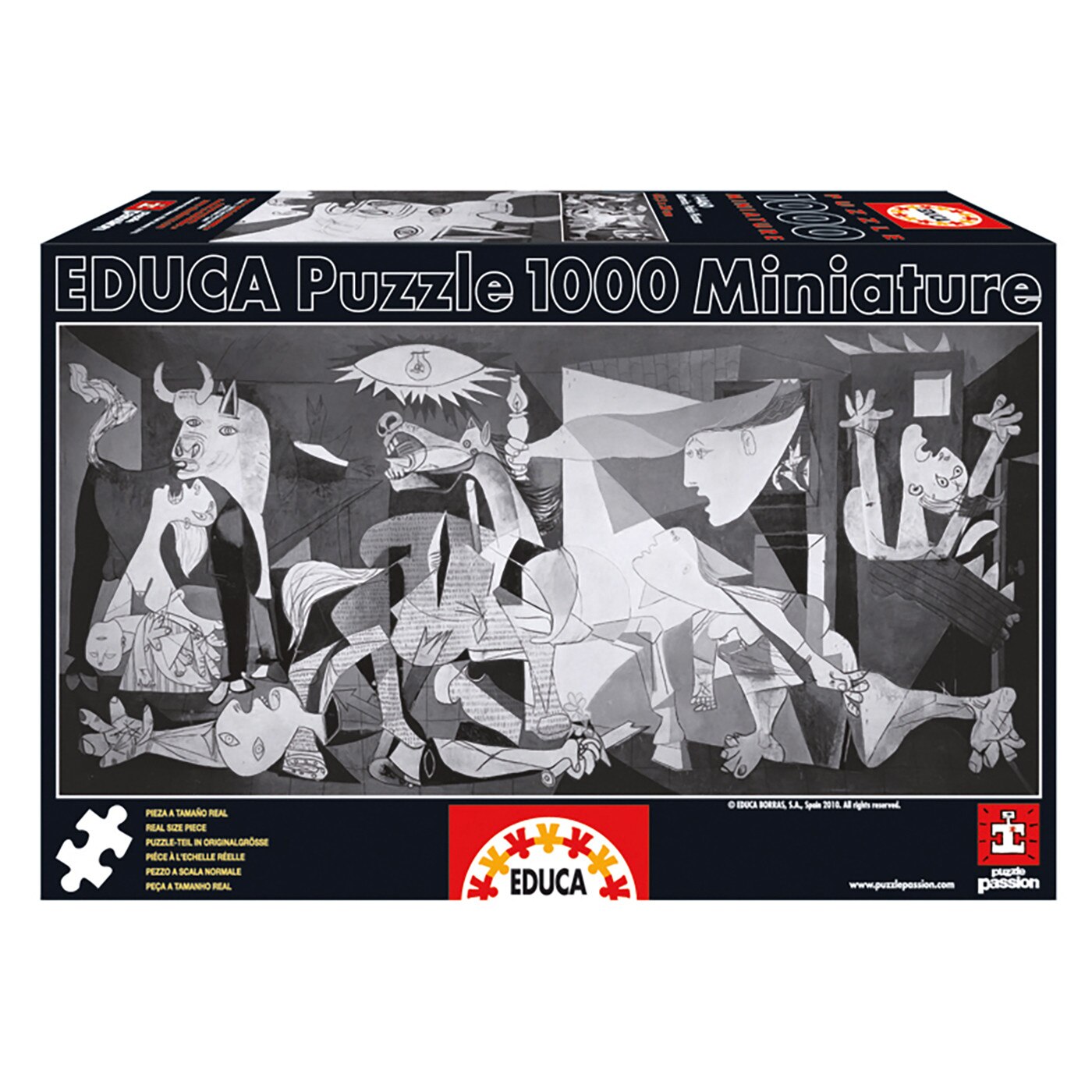 Puzzle mini Educa - Pablo Picasso: Guernica, 1000 piese, include lipici puzzle (14460)